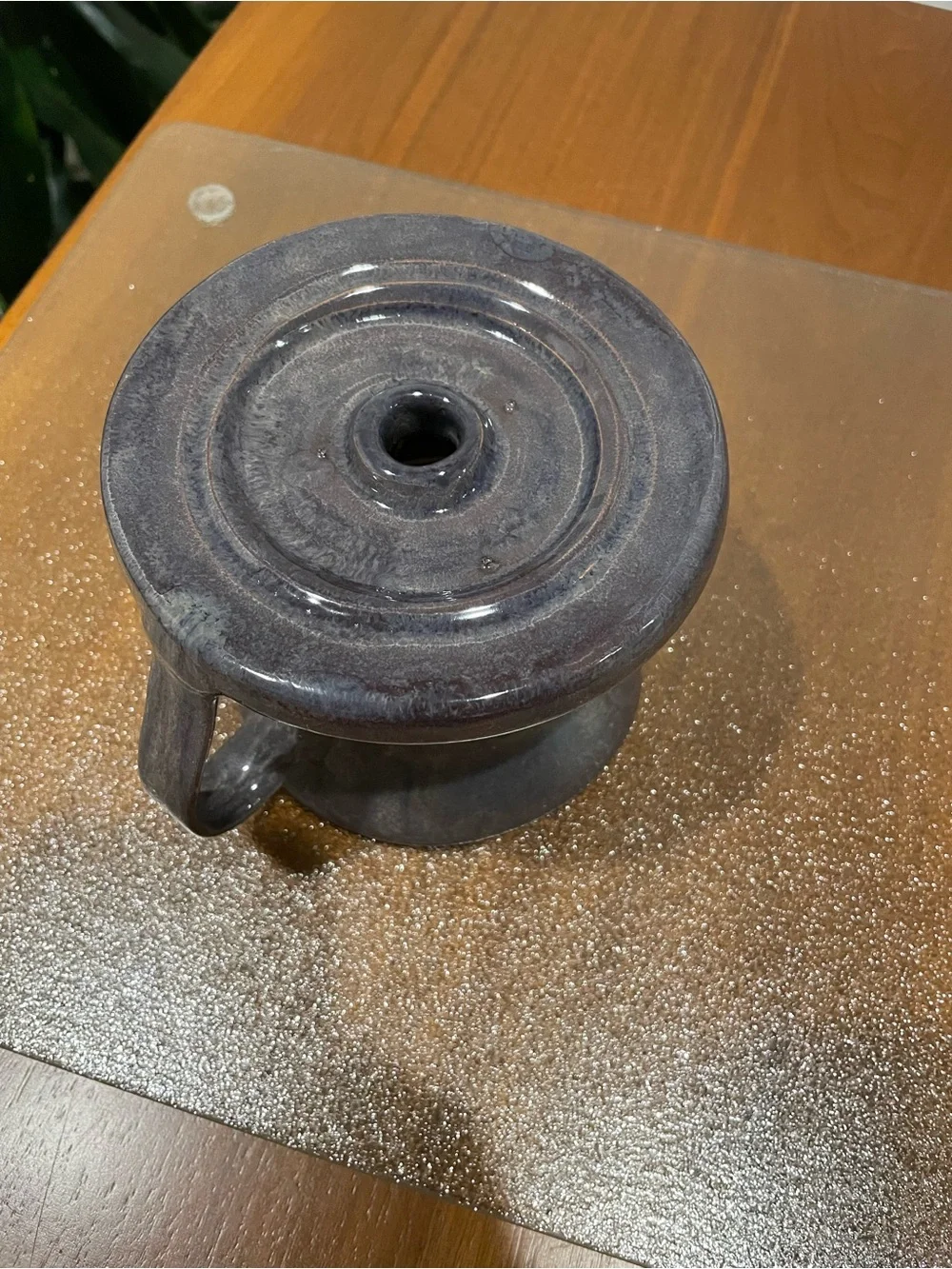 Ceramic Pour-Over Coffee Dripper in Dark Charcoal